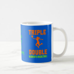 Dreifach-Doppel-Frauenbasketball-Shirt Kaffeetasse