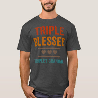 Dreifach gesegnete Frauen Triole Oma Grandkids Fu T-Shirt