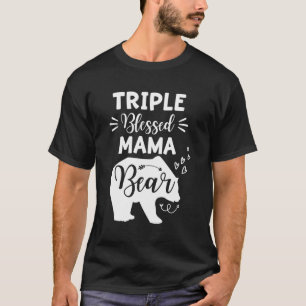 Dreifach gesegnete Mama-Bären-Herz-Arrow-Mama mit  T-Shirt