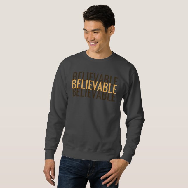 Dreifach Glaubwürdige Minimalistische Grafik Sweatshirt (Vorne ganz)