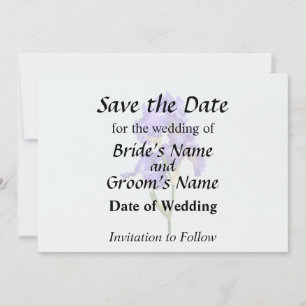 Dreifach Lila Iris Save The Date
