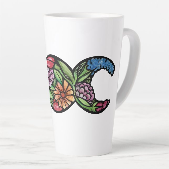 Dreifach-Mond-Symbol-Blüte Milchtasse (Rechte Ecke)