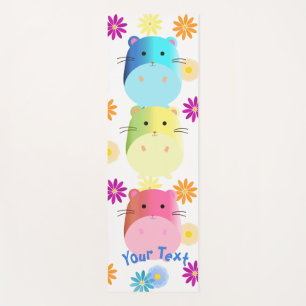 Dreifach Niedliche Kawaii Hamsters Custom Yogamatte