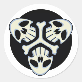 Dreifach-Sterblichkeitsaufkleber Runder Aufkleber