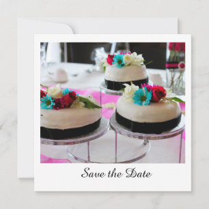 Dreifach-Torte Save-the-Date Save The Date