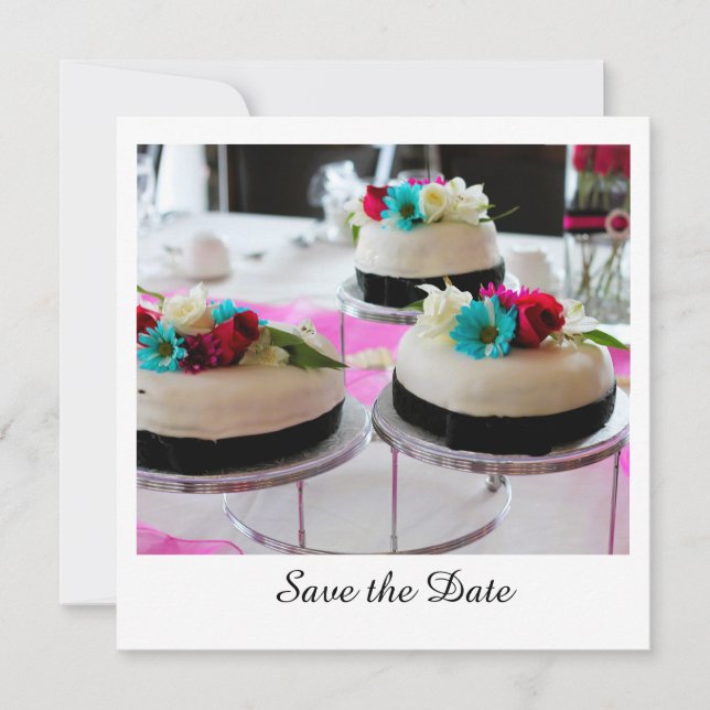 Dreifach-Torte Save-the-Date Save The Date (Vorderseite)