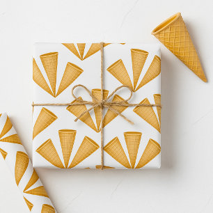 Dreifach-Waffel-Eiscreme-Kegel Sommerdessert Geschenkpapier