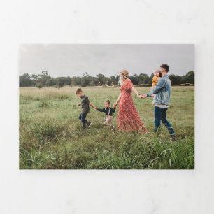 Dreifache 4 Foto Weihnachtskarte Dreifach Gefaltete Urlaubskarte