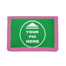 Dreifache Brieftasche - Bild hinzufügen - Rosa