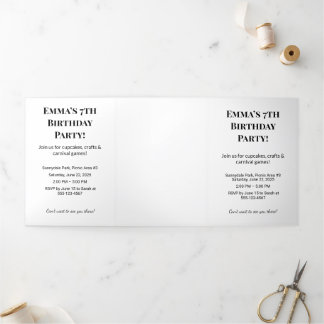 Dreifache Buchstabenkombination für die personalis Dreifach Gefaltete Einladung