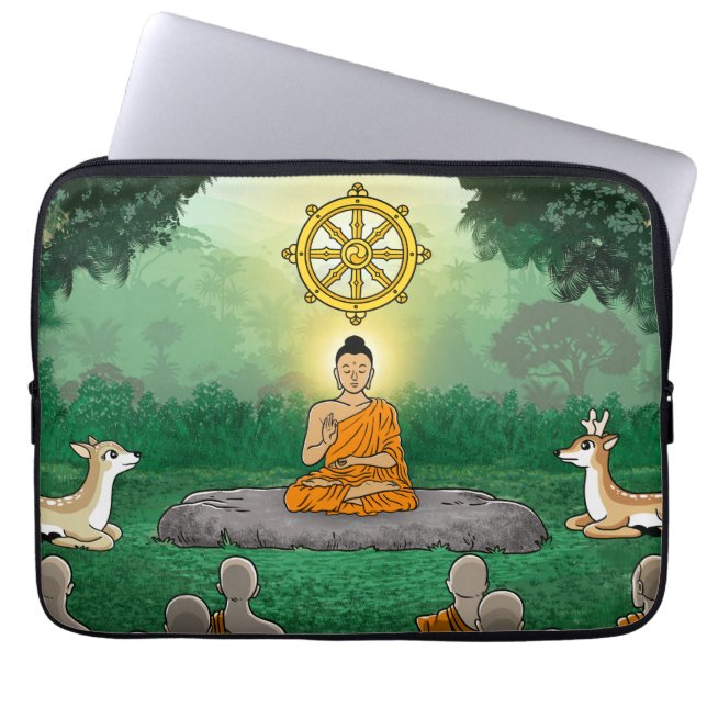 Dreifache Edelsteine: Buddha, Dharma, Sangha-Lapto Laptopschutzhülle (Vorderseite)