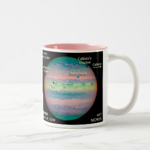 Dreifache Eklipse der NASAs Jupiter Zweifarbige Tasse