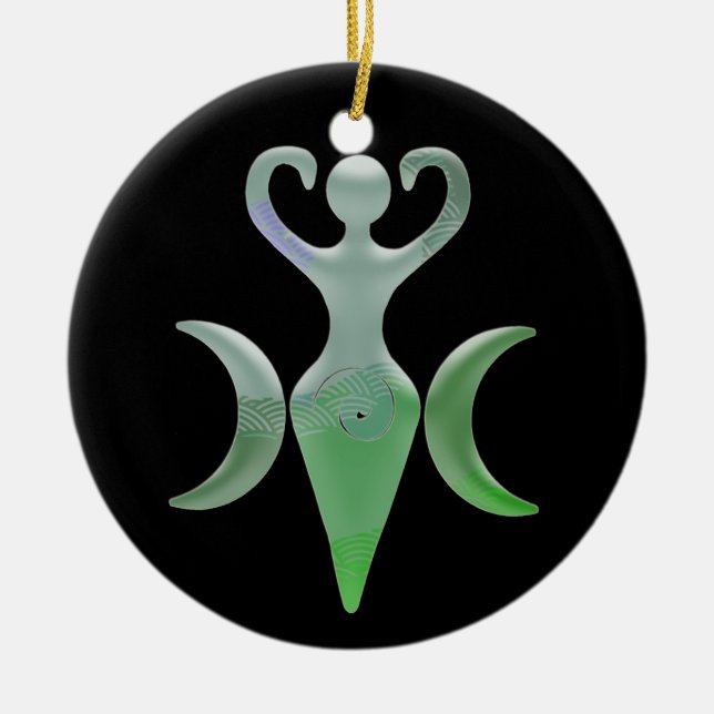 Dreifache Göttin Keramik Ornament (Vorne)