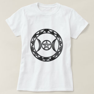Dreifache Göttin mit Pentagram-Erstmutter-alter T-Shirt