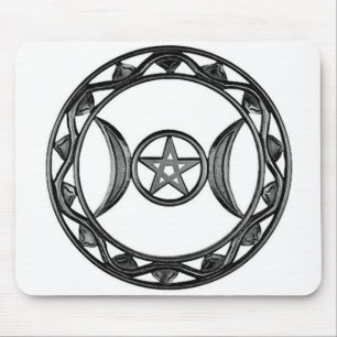 Dreifache Göttin mit Pentagram Mousepad