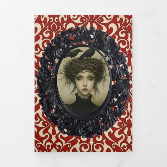 Dreifache Halloween-Karte Dreifach Gefaltete Urlaubskarte (Cover)