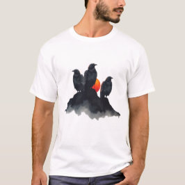 Dreifache Krähen T-Shirt