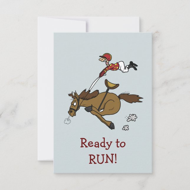 Dreifache Kronen-Pferderennen-Party Einladung (Vorderseite)