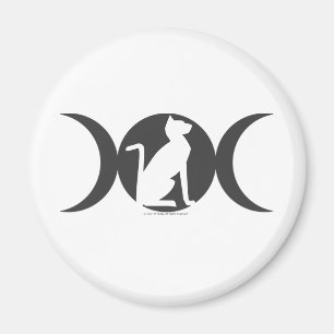 Dreifache Mond-Katze Magnet