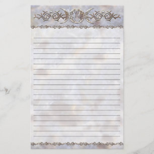 Dreifache Mond-Mondstein-Göttin gezeichnet Briefpapier