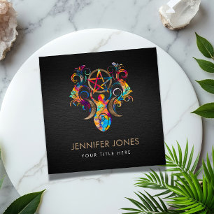 Dreifache Mondgöttin-Ornament Quadratische Visitenkarte