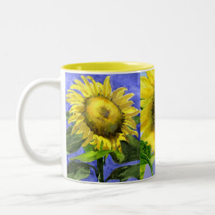 Dreifache Sonnenblume-Tasse Zweifarbige Tasse