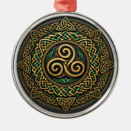 Dreifache Spirale Mandala — Ewige keltische Verfle Ornament Aus Metall
