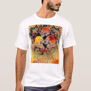 Dreifache Stammes- Flammen-beängstigendes T-Shirt