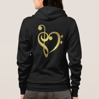 Dreifacher Clef, Bassschlüsselmusikherz-Liebe Hoodie
