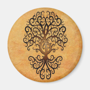Dreifacher Clef-Baum, braun Magnet