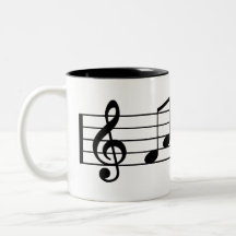 Dreifacher Clef-Fab Vater-Kaffee-Tassen-Musiknoten