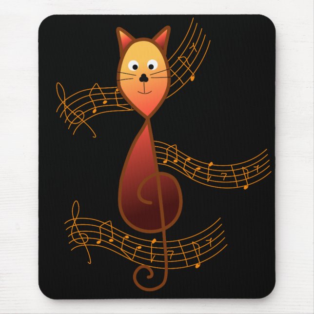 Dreifacher Clef-Katze Mousepad (Vorne)