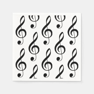 Dreifacher Clef-musikalische Papierserviette