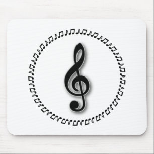 Dreifacher Clef-Musiknote-Entwurf Mousepad