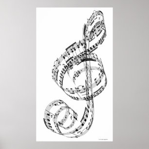 Dreifacher Clef Poster