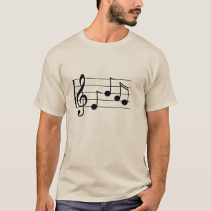 Dreifacher Clef und Personal der musikalischen T-Shirt