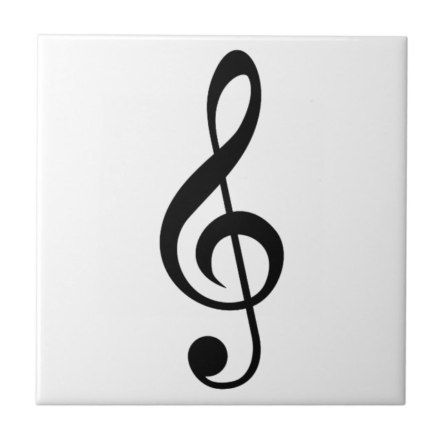 Dreifacher Clefc$g-clef-Musical-Symbol Fliese (Vorderseite)