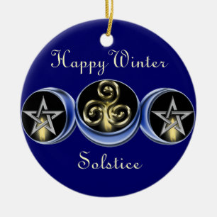 Dreifacher gewundener keramik ornament