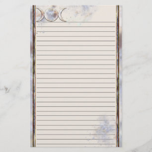 Dreifacher Mond-Mondstein gezeichnet Briefpapier