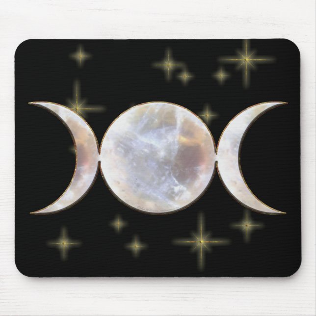 Dreifacher Mond-Mondstein Mousepad (Vorne)