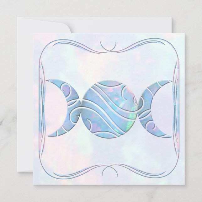 Dreifacher Mond-Opal Einladung (Vorderseite)