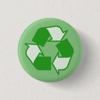 dreifaches grünes Halbtonbild recyceln Logo Button