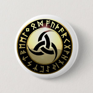 Dreifaches Horn von Odin Button
