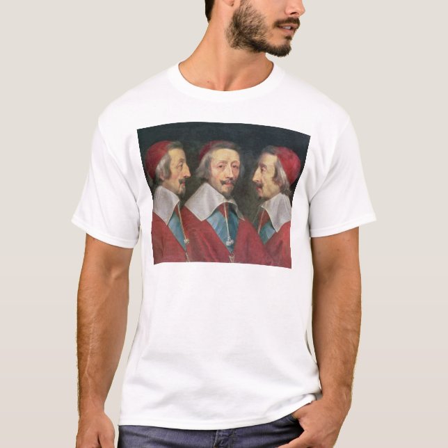 Dreifaches Porträt des Kopfes von Richelieu, 1642 T-Shirt (Vorderseite)