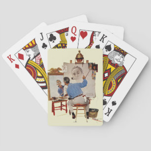 Dreifaches Selbstporträt Spielkarten