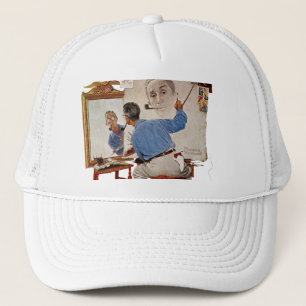 Dreifaches Selbstporträt Truckerkappe