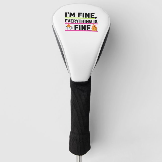 Dreifaches Set flacher Geschenkpapierbögen Golf Headcover (Vorderseite)