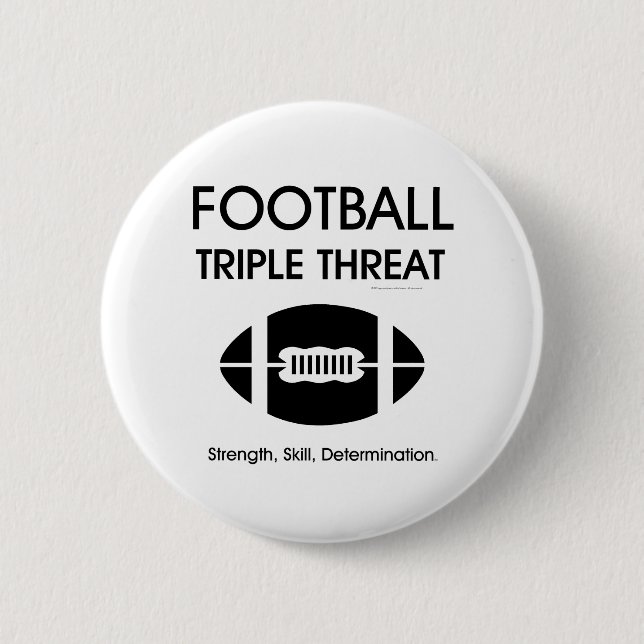 Dreifachgefahr beim Fußball Button (Vorderseite)