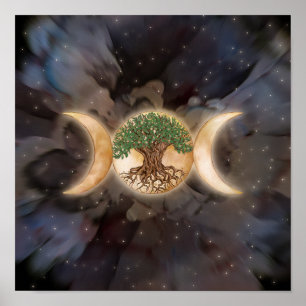 Dreifachmondbaum Poster