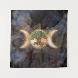 Dreifachmondbaum Wandteppich